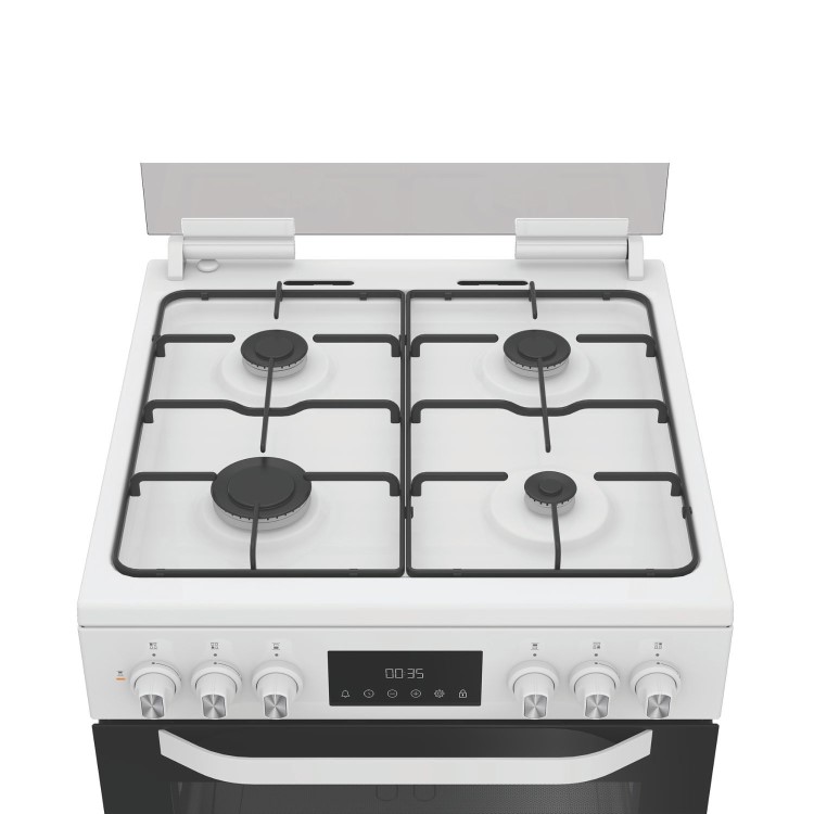 Hotpoint 60cm Dual Fuel Cooker - White