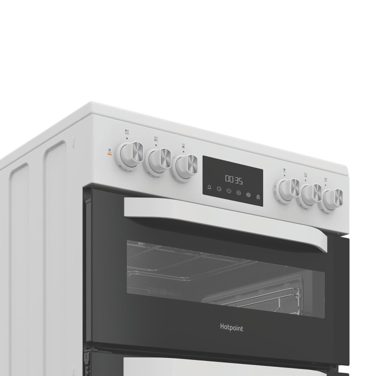 Hotpoint 60cm Dual Fuel Cooker - White