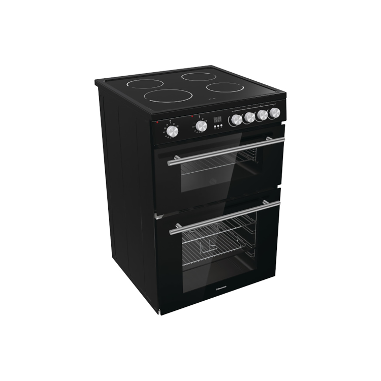 Refurbished Hisense HDE3211BBUK 60cm Electric Cooker Black