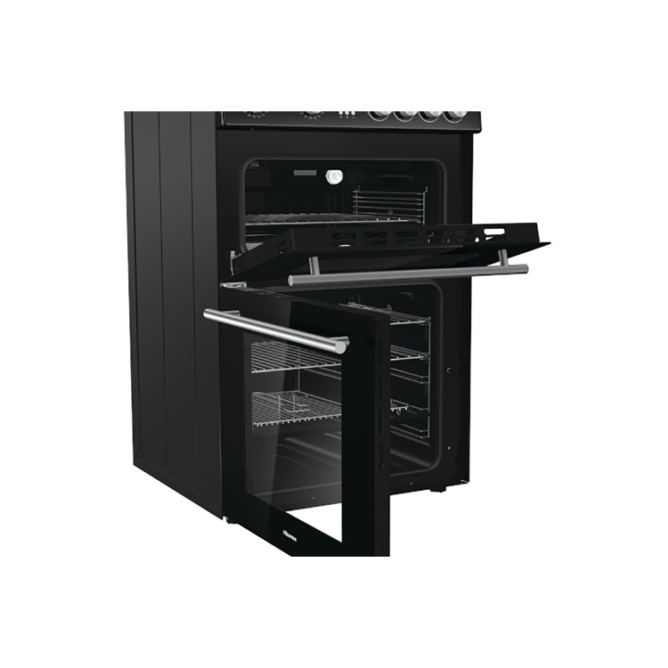 Refurbished Hisense HDE3211BBUK 60cm Electric Cooker Black