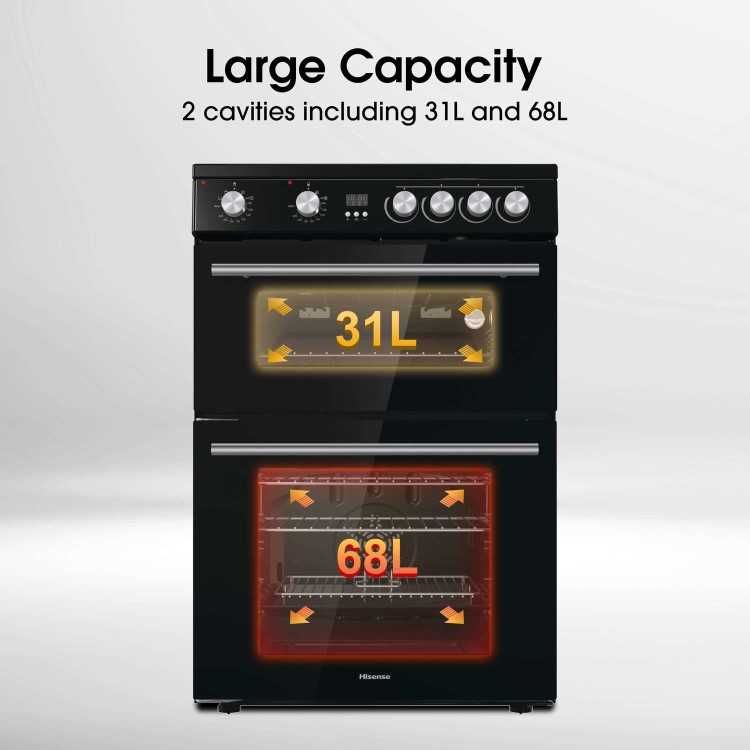 Hisense 60cm Electric Cooker - Black