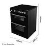 Refurbished Hisense HDE3211BIBUK 60cm Electric Cooker Black