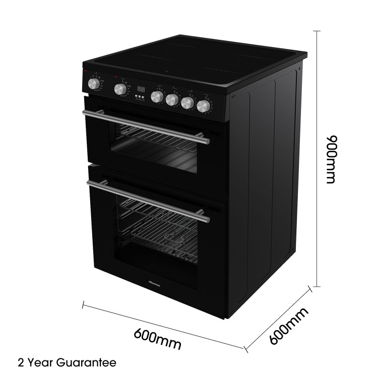 Refurbished Hisense HDE3211BIBUK 60cm Electric Cooker Black