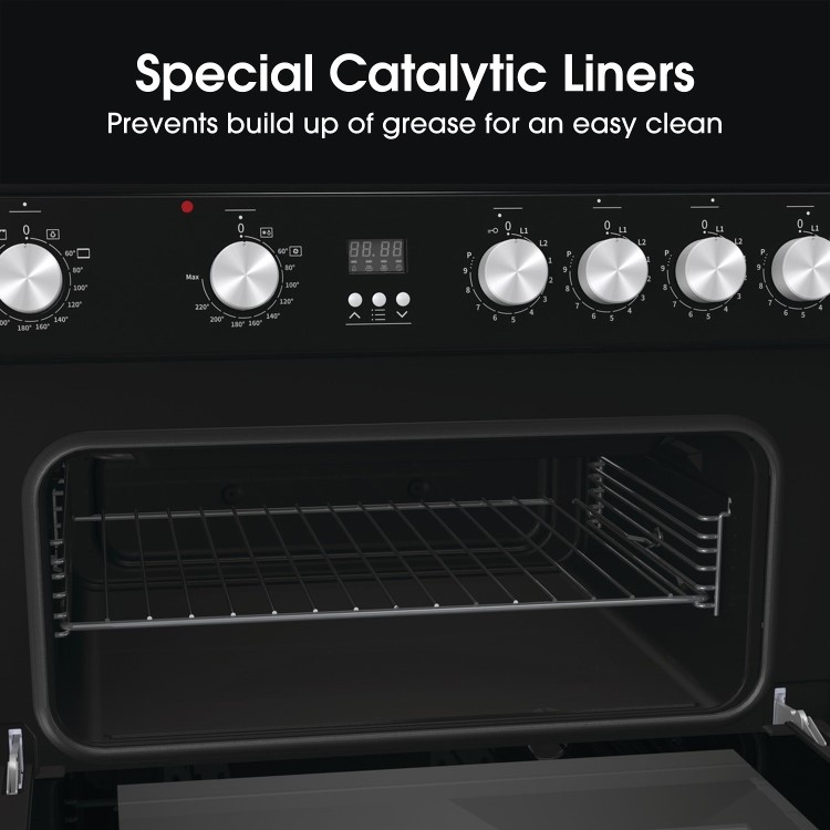 Refurbished Hisense HDE3211BIBUK 60cm Electric Cooker Black
