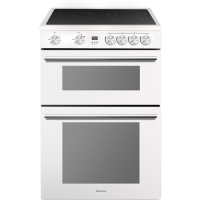 GRADE A1 - Hisense 60cm Electric Cooker - White GRADE A1 - Hisense 60cm Electric Cooker - White