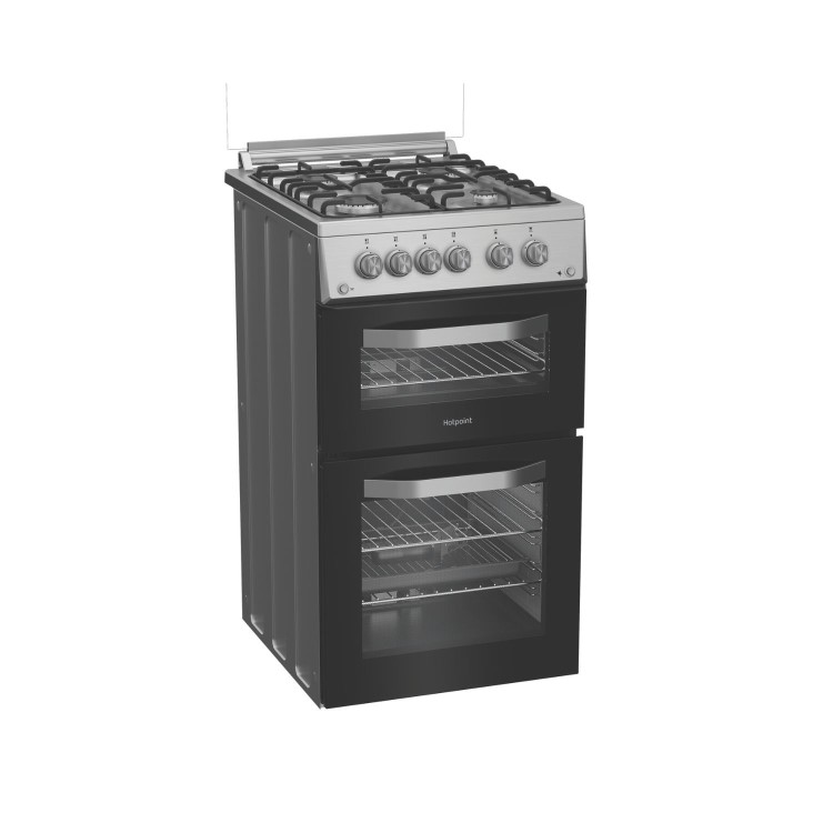 Refurbished Hotpoint 50cm Gas Cooker - Stainless steel