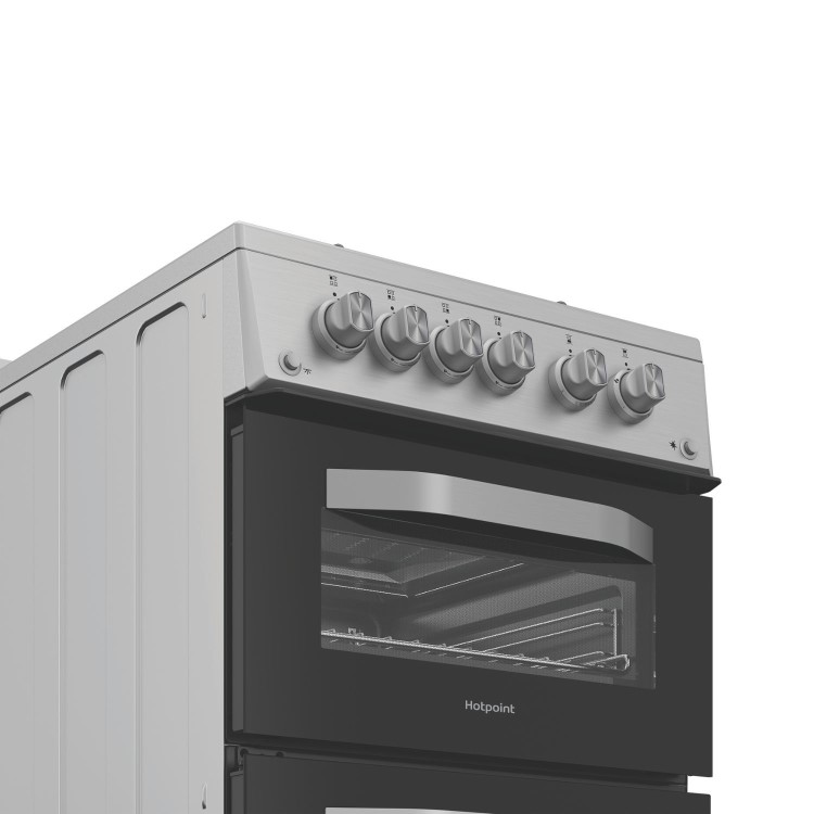 Refurbished Hotpoint 50cm Gas Cooker - Stainless steel