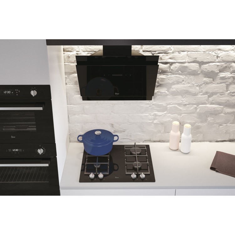 Hoover 60cm Angled Cooker Hood - Black