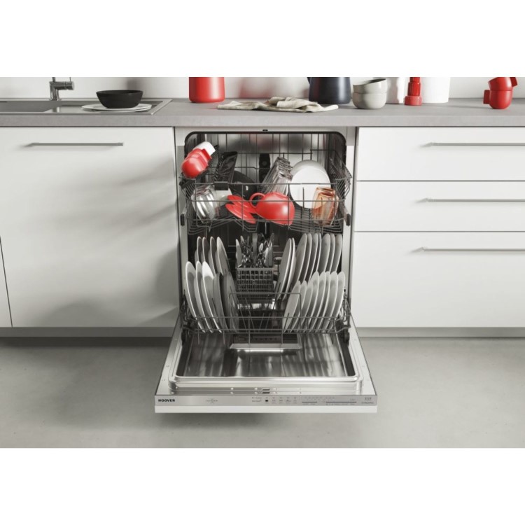 Hoover Dynamic Integrated Dishwasher - Silver Control Panel