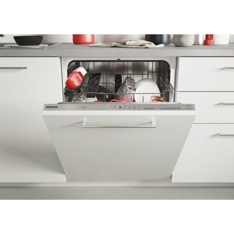 Hoover Dynamic Integrated Dishwasher - Silver Control Panel