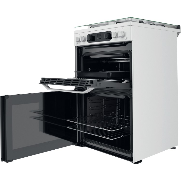 Hotpoint 60cm Gas Cooker with Lid - White