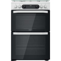 Hotpoint 60cm Gas Cooker with Lid - White Hotpoint 60cm Gas Cooker with Lid - White
