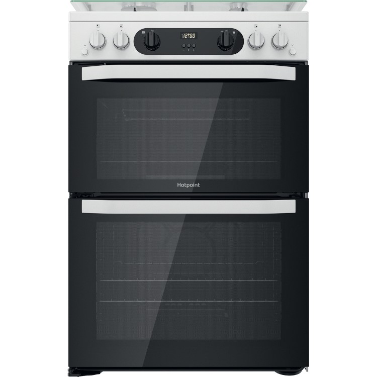 Hotpoint 60cm Gas Cooker with Lid - White