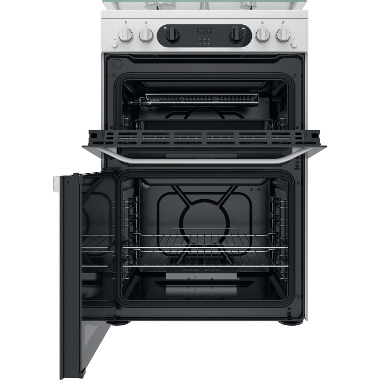 Hotpoint 60cm Gas Cooker with Lid - White