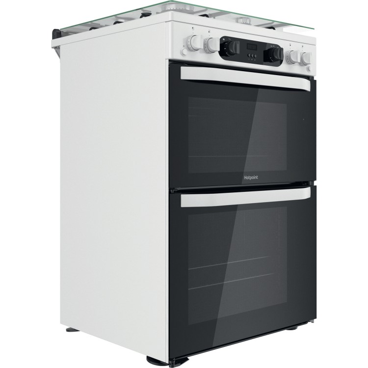 Hotpoint 60cm Gas Cooker with Lid - White