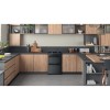 Hotpoint 60cm XXL Capacity Double Oven Gas Cooker - Black