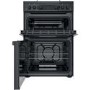 Refurbished Hotpoint HDM67G0CMB 60cm Double Oven Gas Cooker Black