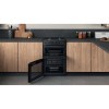 Hotpoint 60cm XXL Capacity Double Oven Gas Cooker - Black