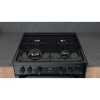 Hotpoint 60cm XXL Capacity Double Oven Gas Cooker - Black