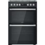 Refurbished Hotpoint HDM67G9C2CSB 60cm Double Oven Dual Fuel Cooker Black