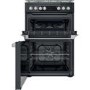 Refurbished Hotpoint HDM67G9C2CSB 60cm Double Oven Dual Fuel Cooker Black