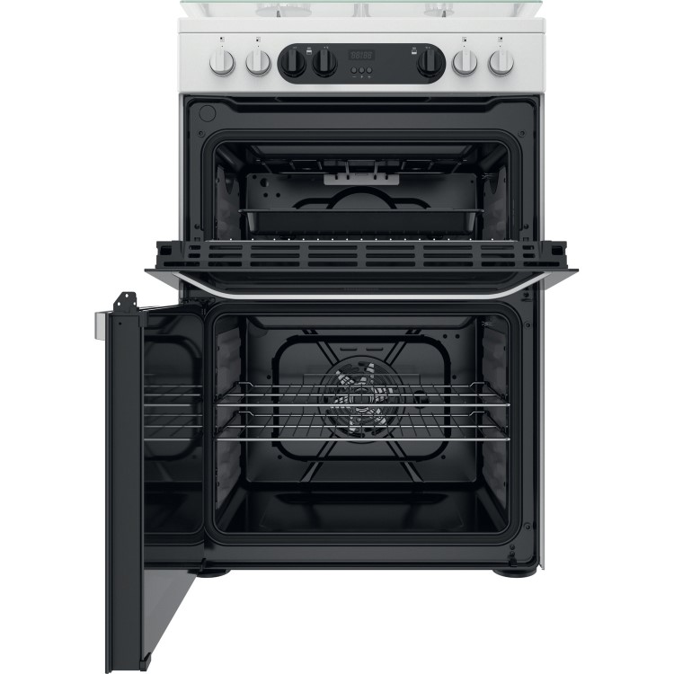 Hotpoint 60cm Dual Fuel Cooker - White