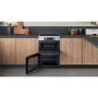 Refurbished Hotpoint HDM67I9H2CX 60cm Double Oven Induction Electric Cooker Stainless Steel