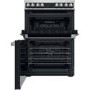 Refurbished Hotpoint HDM67V8D2CX 60cm Double Fan Oven Electric Cooker Stainless Steel