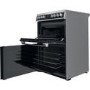Refurbished Hotpoint HDM67V8D2CX 60cm Double Fan Oven Electric Cooker Stainless Steel
