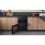 Refurbished Hotpoint HDM67V92HCB 60cm Double Oven Electric Cooker Black