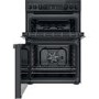 Refurbished Hotpoint HDM67V92HCB 60cm Double Oven Electric Cooker Black