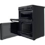 Refurbished Hotpoint HDM67V92HCB 60cm Double Oven Electric Cooker Black