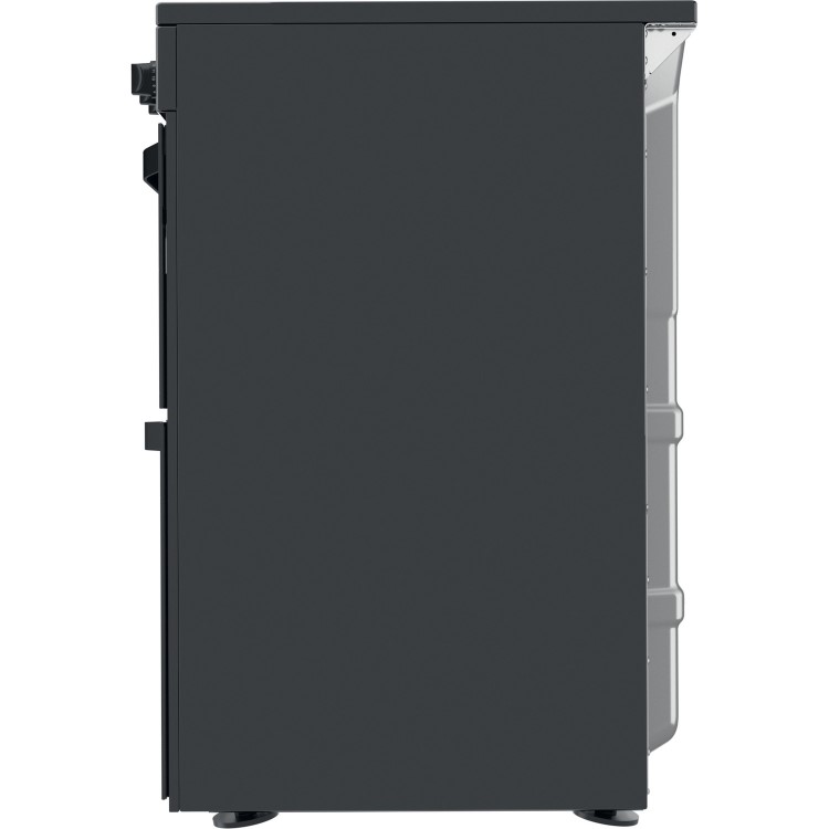 Refurbished Hotpoint HDM67V92HCB 60cm Double Oven Electric Cooker Black