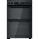 A2/HDM67V9CMB Refurbished Hotpoint HDM67V9CMB 60cm Double Oven Electric Cooker Black