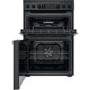 Refurbished Hotpoint HDM67V9CMB 60cm Double Oven Electric Cooker Black