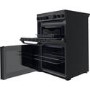 Refurbished Hotpoint HDM67V9CMB 60cm Double Oven Electric Cooker Black
