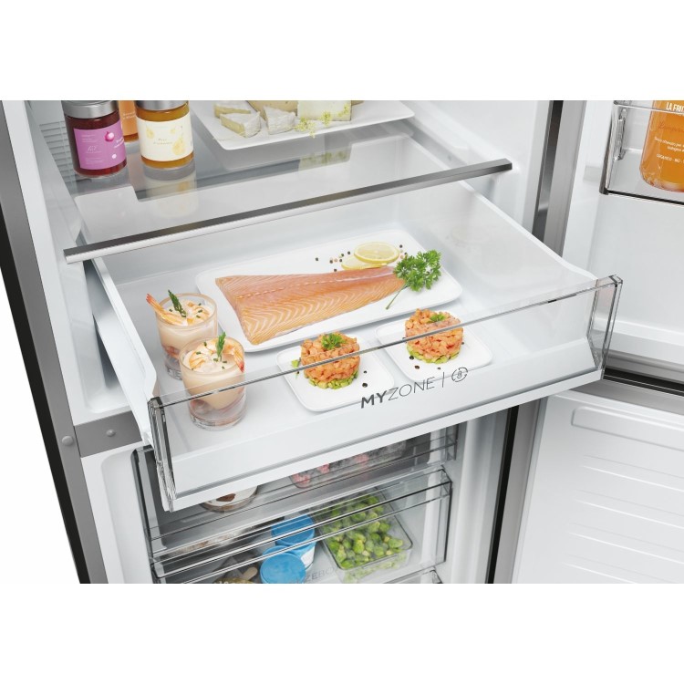 Refurbished Haier Series 3 352 Litre 60/40 Freestanding Fridge Freezer - Platinum