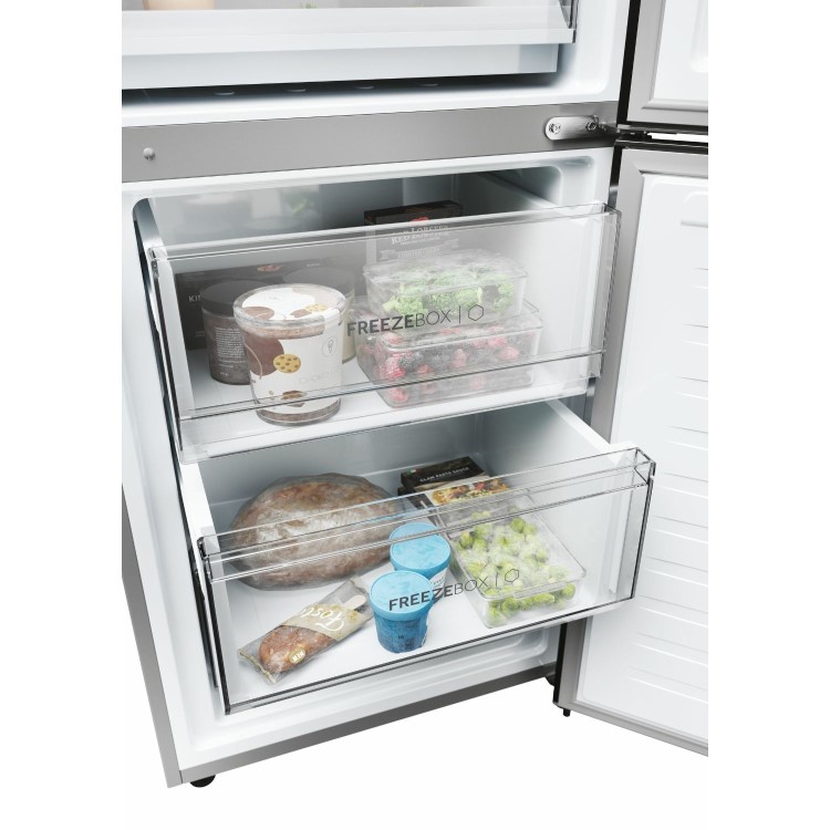 Refurbished Haier Series 3 352 Litre 60/40 Freestanding Fridge Freezer - Platinum