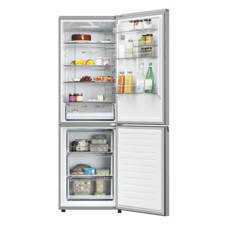 Refurbished Haier Series 3 352 Litre 60/40 Freestanding Fridge Freezer - Platinum