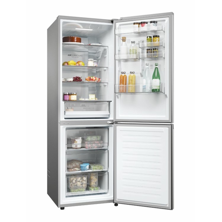 Refurbished Haier Series 3 352 Litre 60/40 Freestanding Fridge Freezer - Platinum