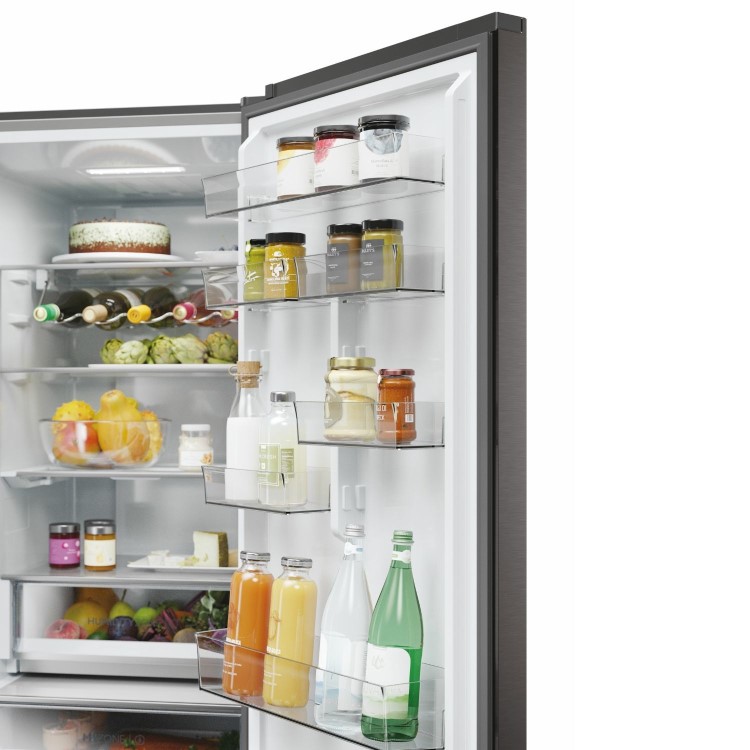Refurbished Haier Series 5 Pro HDPW5620CNPD Freestanding 406 Litre 70/30 Frost Free Fridge Freezer Stainless Steel