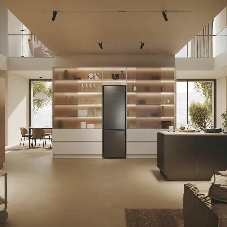 Refurbished Haier Series 5 Pro HDPW5620CNPD Freestanding 406 Litre 70/30 Frost Free Fridge Freezer Stainless Steel