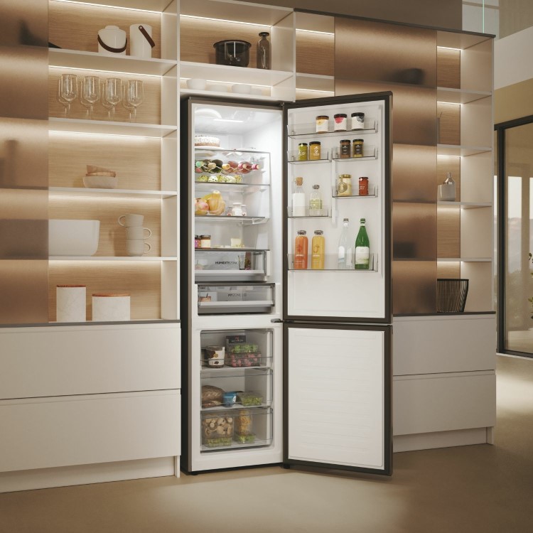 Refurbished Haier Series 5 Pro HDPW5620CNPD Freestanding 406 Litre 70/30 Frost Free Fridge Freezer Stainless Steel