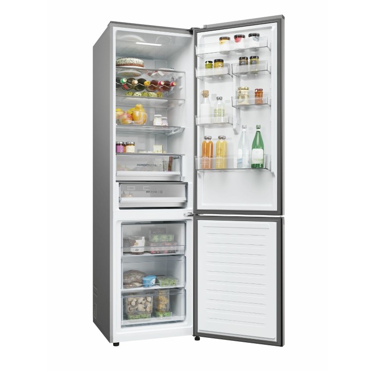 Refurbished Haier Series 5 Pro HDPW5620CNPD Freestanding 406 Litre 70/30 Frost Free Fridge Freezer Stainless Steel