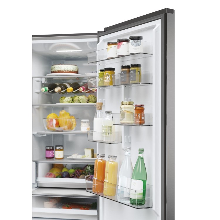 Refurbished Haier Series 5 HDPW5620DNPK Freestanding 406 Litre 70/30 Frost Free Fridge Freezer Silver