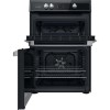 Refurbished Hotpoint HDT67I9HM2C 60cm Double Oven Induction Hob Electric Cooker Black