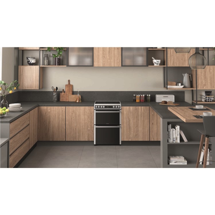 Hotpoint 60cm Electric Cooker - Stainless Steel