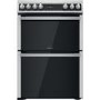 Refurbished Hotpoint HDT67V9H2CX 60cm Double Oven Electric Cooker Stainless Steel