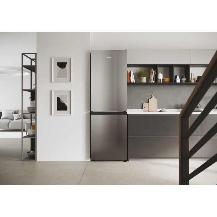 Refurbished Haier 2D 60 Series 1 HDW1618DNPK Freestanding 341 Litre 60/40 Frost Free Fridge Freezer Silver