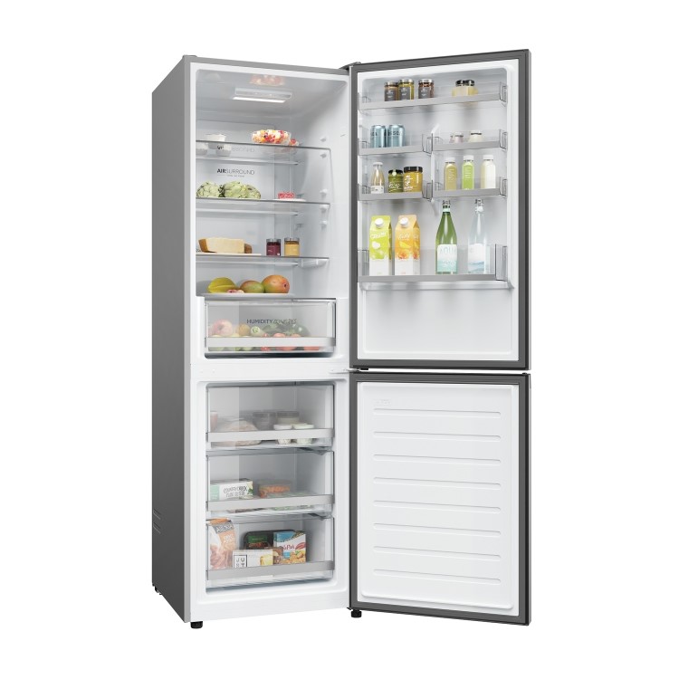 Refurbished Haier 2D 60 Series 1 HDW1618DNPK Freestanding 341 Litre 60/40 Frost Free Fridge Freezer Silver